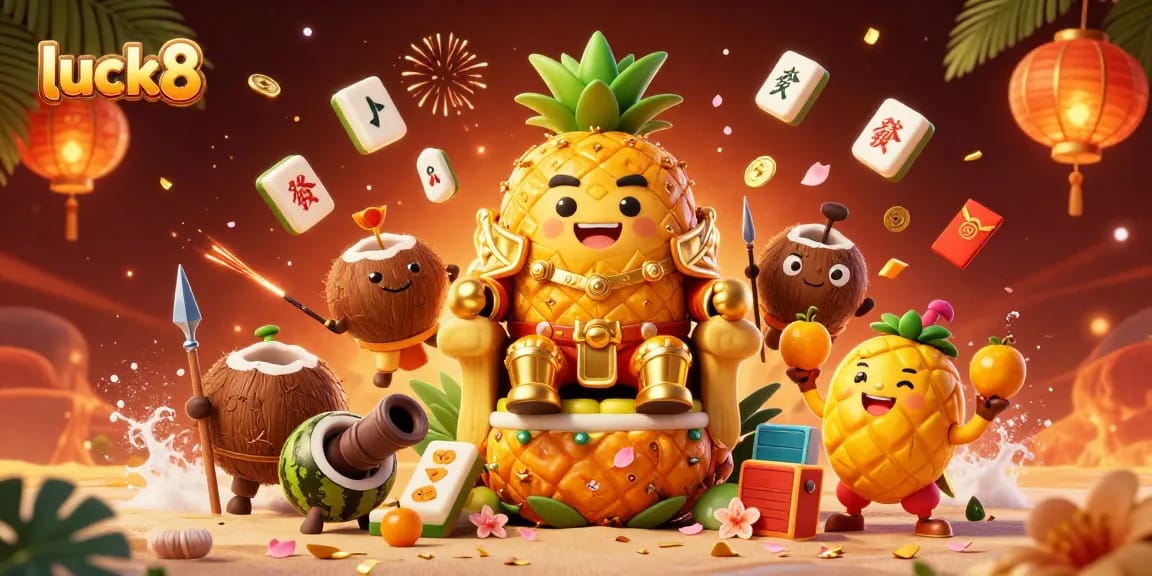 Experience thrilling gameplay at luck8 with a vibrant scene featuring a king and jester at the casino.