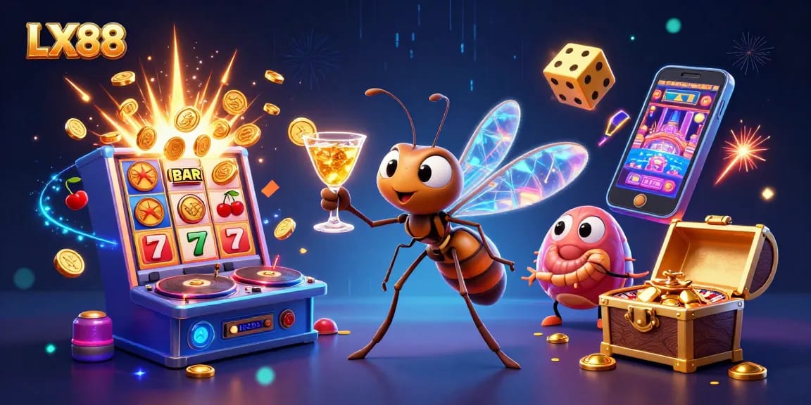 Engage in thrilling casino action with LX88 as the frozen mosquito mascot and trilobite DJ spin winnings!