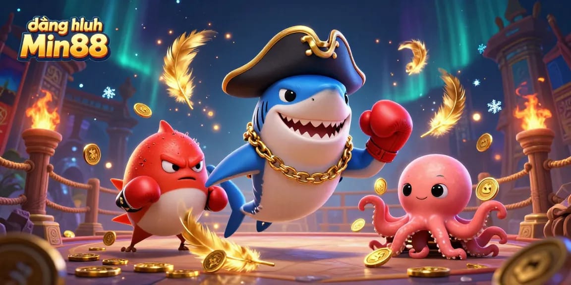 Engage with đăng nhập Min88 through this detailed scene of playful casino characters showcasing gaming excitement.