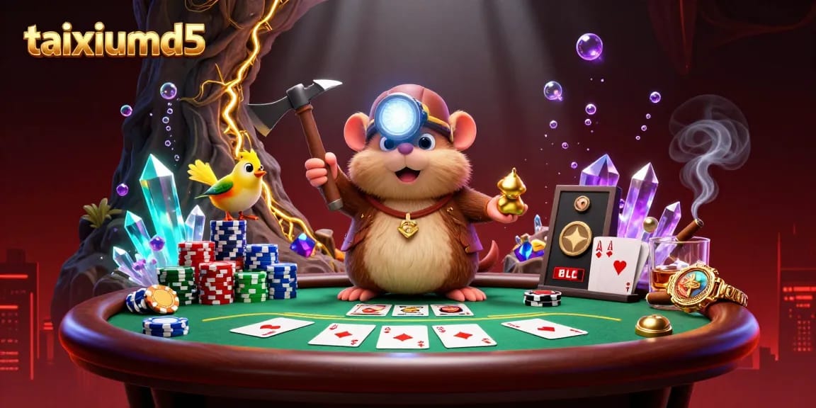 Experience taixiumd5 like never before with this engaging, colorful poker scene featuring a treasure hunter and a canary.