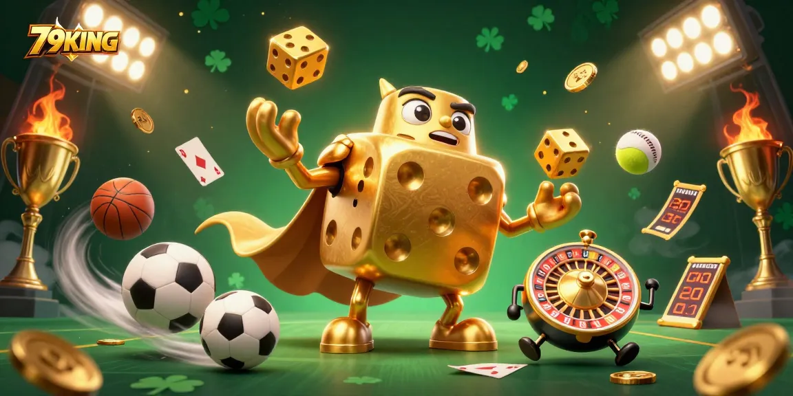 Experience thrilling 79KING gameplay with dynamic sports elements and vibrant golden visuals.