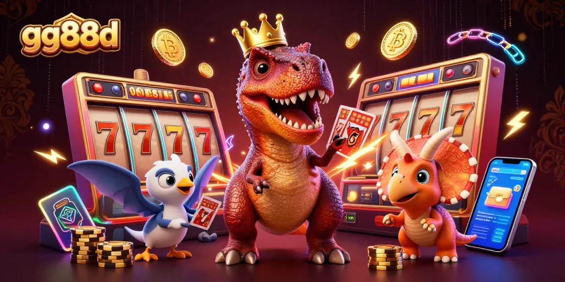 Experience the exhilarating excitement of gaming with gg88d in this vibrant illustration showcasing iconic casino elements.