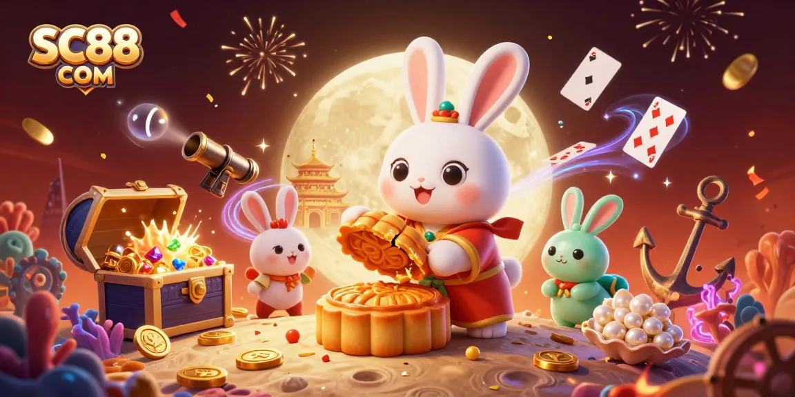 Engage with exciting games and promotions at SC88 COM, illustrated with rich 3D details and vibrant colors.