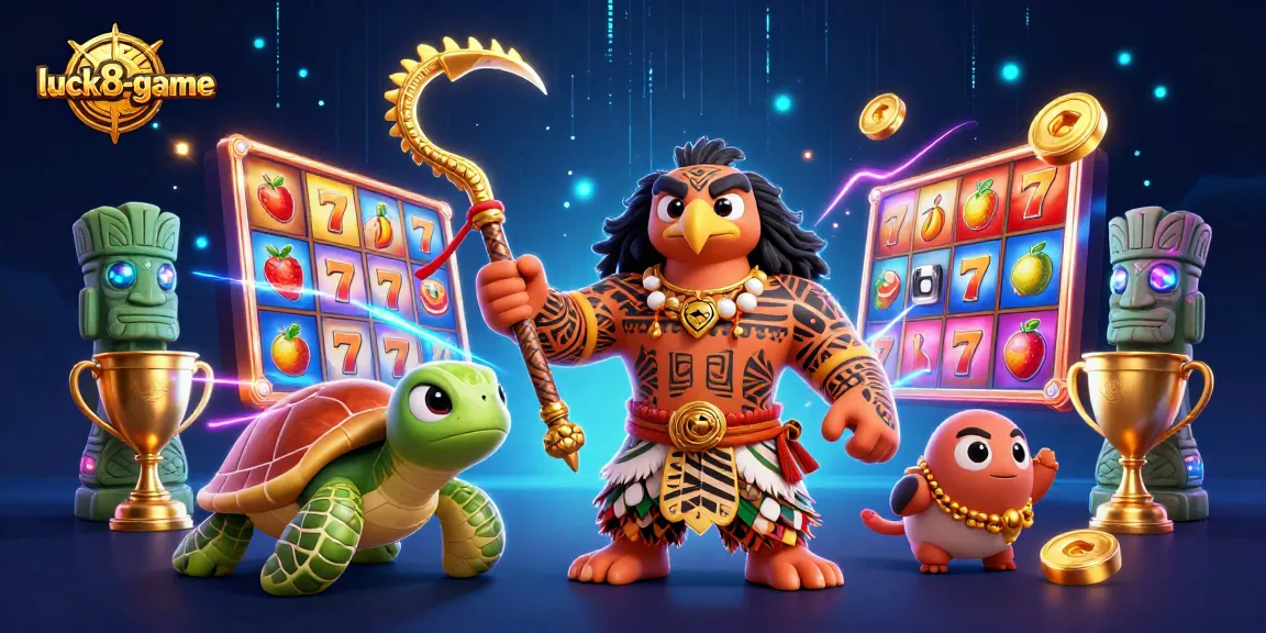 Engage with luck8-game's vibrant slots featuring dynamic characters and golden elements.