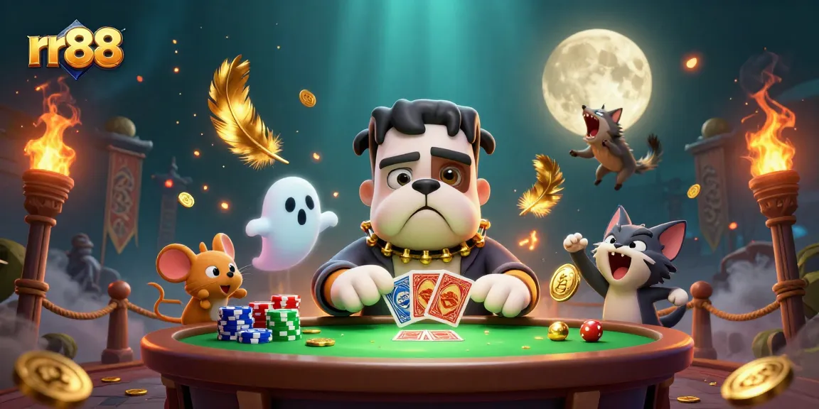 Experience the thrill of rr88 with a colorful casino scene featuring characters and betting elements.