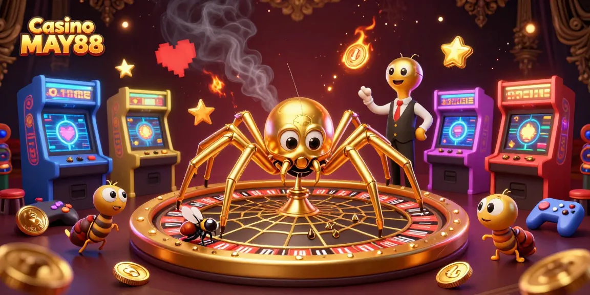 Casino MAY88 invites players to engage with a vibrant gaming adventure, experiencing thrilling spins in a 3D environment.