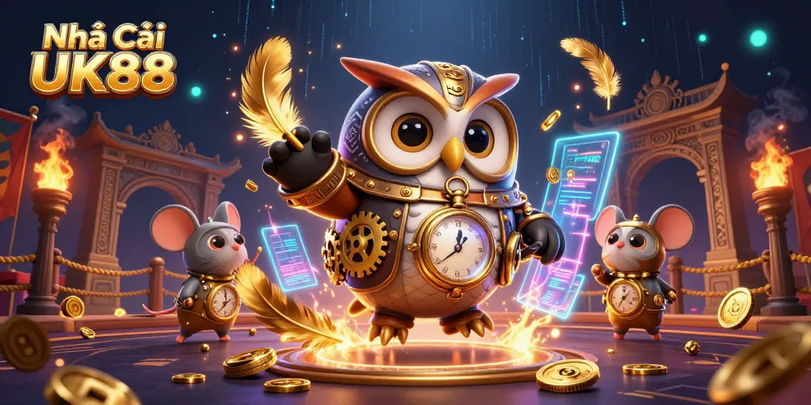 Engage with Nhà Cái UK88's thrilling casino adventure featuring vibrant 3D characters and gaming elements.