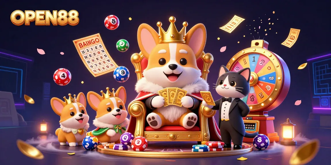 Unleash winning potential with OPEN88 in a vibrant, engaging 3D casino scene