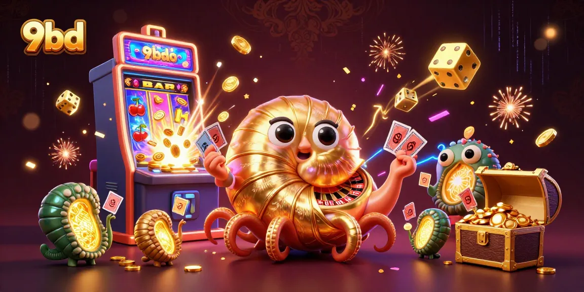 Experience thrilling casino action with 9bd's vibrant 3D nautilus and jackpot elements.