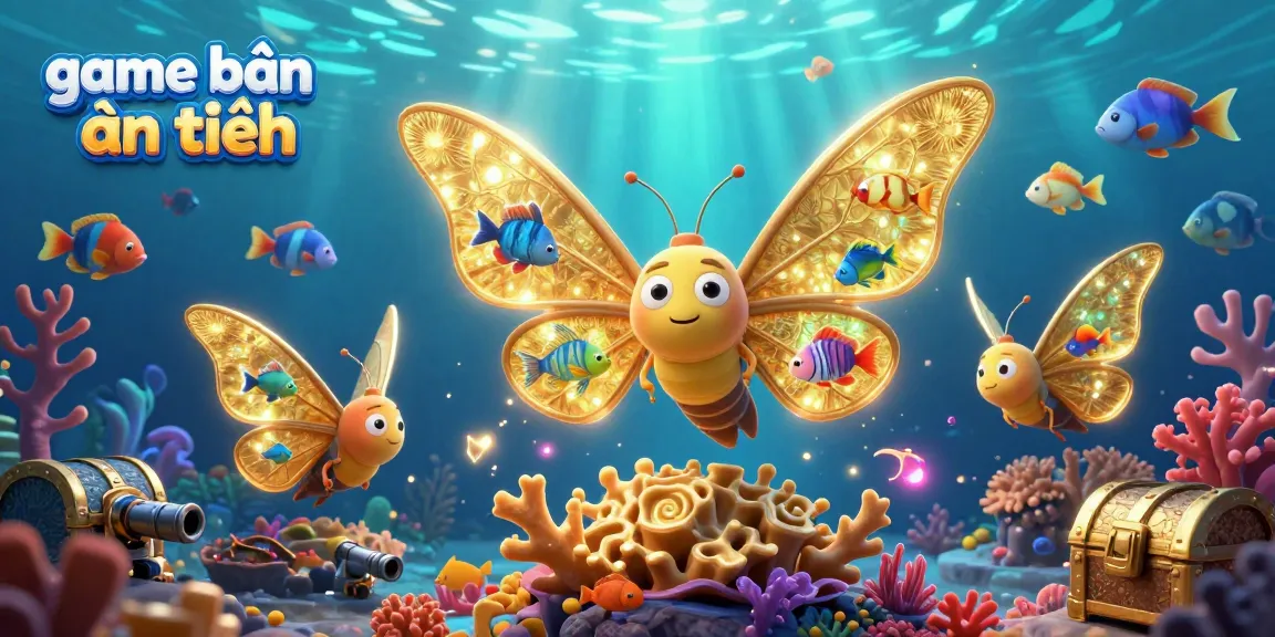Experience the excitement of game bắn cá ăn tiền with colorful sea creatures and vibrant underwater elements.