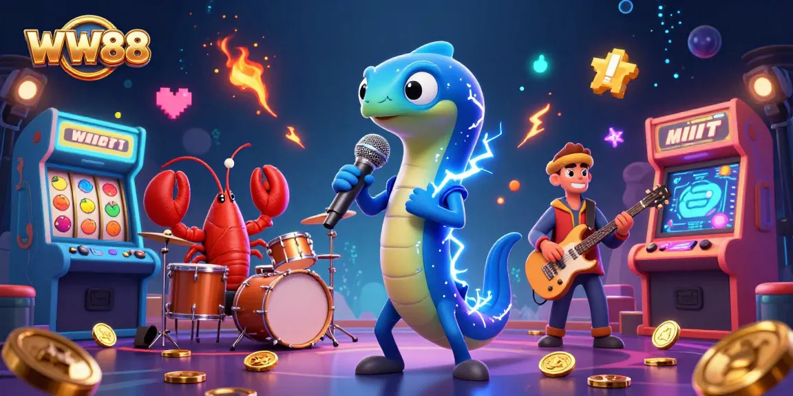 Experience WW88 with vibrant underwater casino illustration showcasing exciting gaming elements and characters.