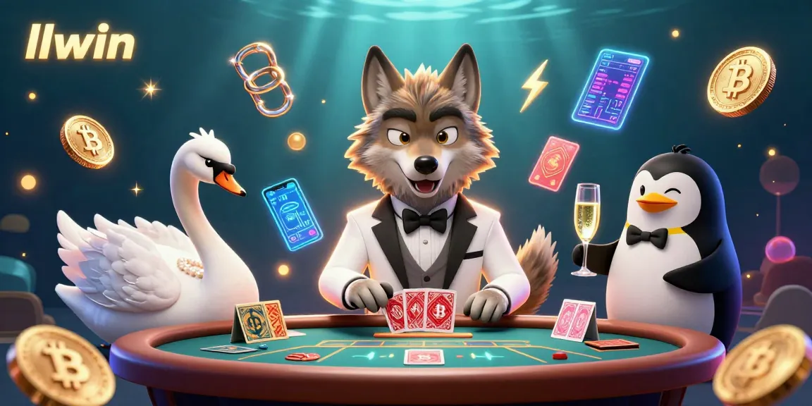 Experience thrilling baccarat and crypto action with llwin in an engaging 3D casino scene.