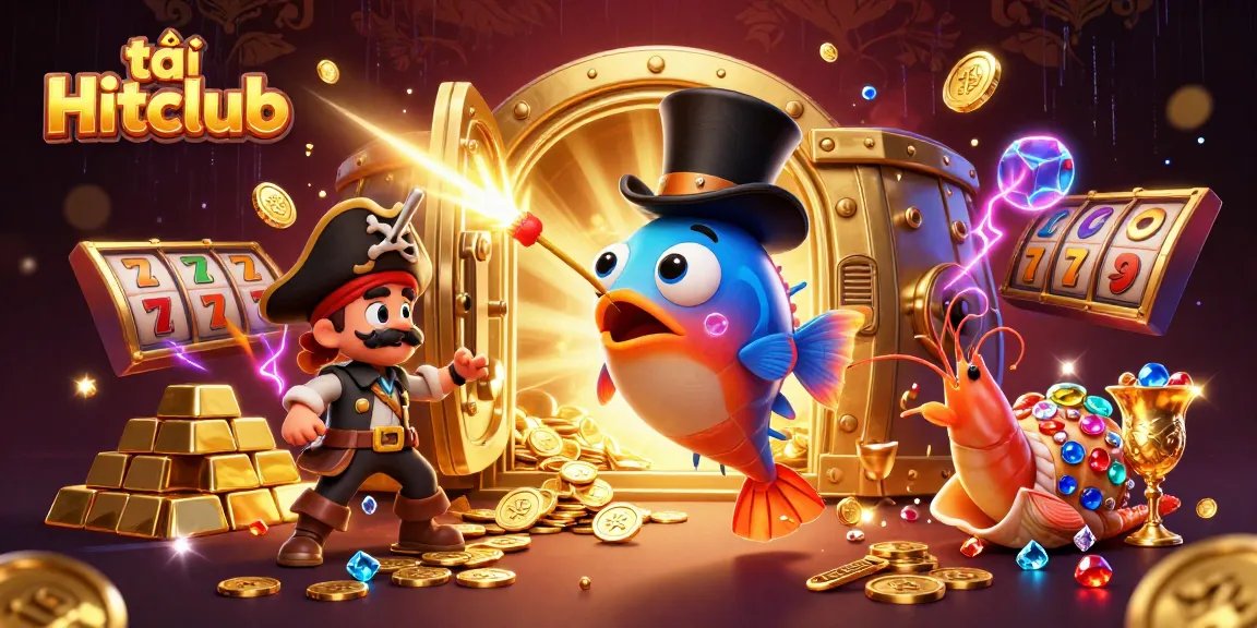 Experience the thrill of gaming with tải Hitclub as dynamic characters attract treasure in a rich casino environment.