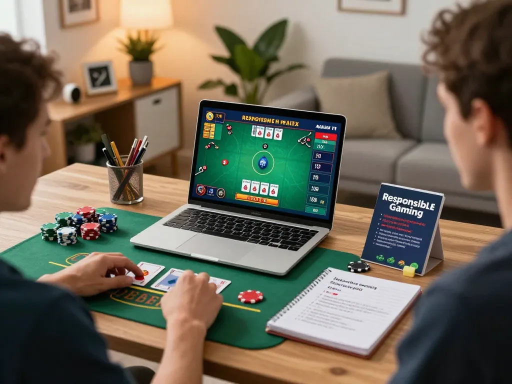 Person playing online blackjack at home with mm888, immersed in a strategic gaming atmosphere.