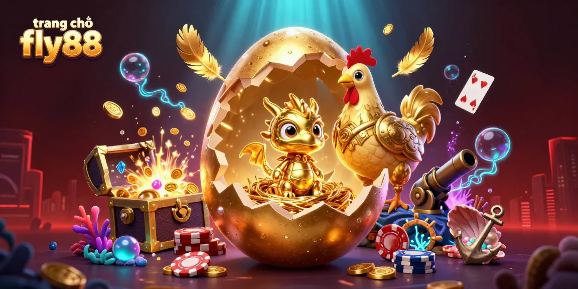 Experience the immersive world of trang chủ fly88 with golden dragon and poker chips in a rich casino illustration.