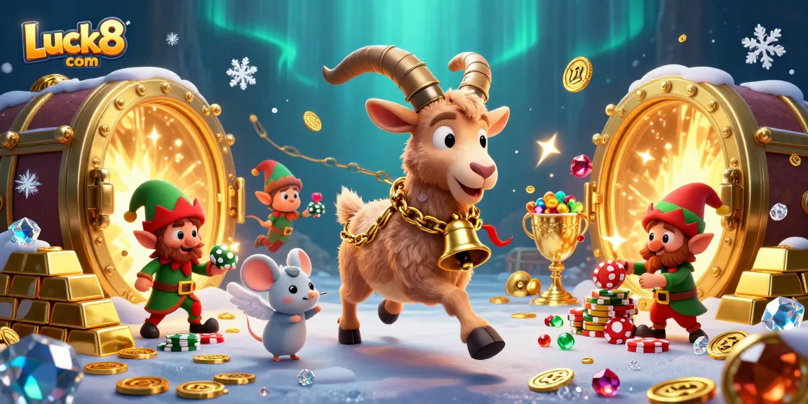 Join the festive fun at Luck8 com as the Krampus goat runs a holiday casino full of treasures!