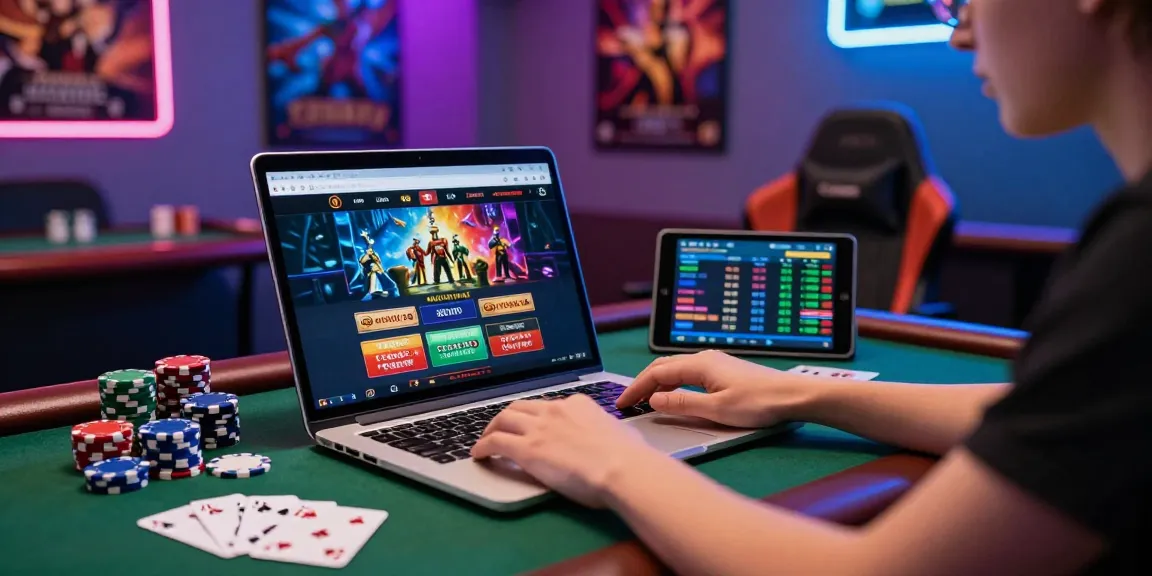 rokok88 login screen displaying a user in a vibrant online casino atmosphere.