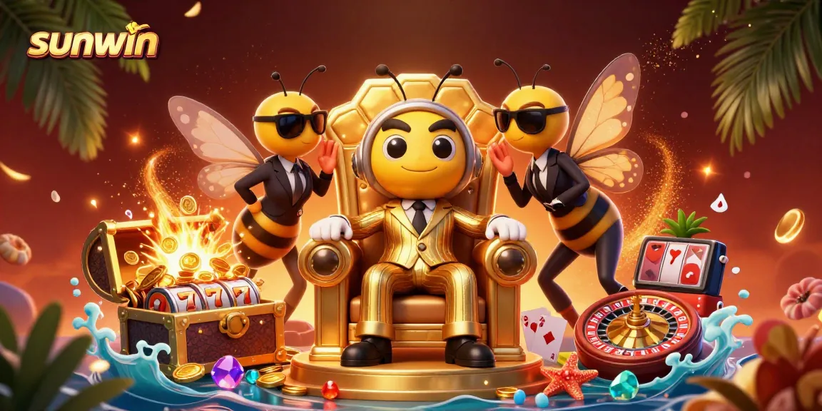 Experience thrilling casino gameplay at sunwin with vibrant illustrations of exciting game elements.