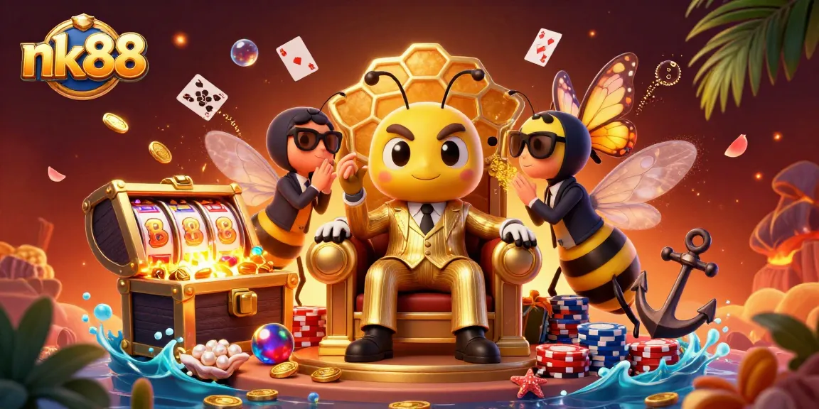 Enjoy thrilling games at nk88 with a buzzing mob boss and vibrant casino elements in action.